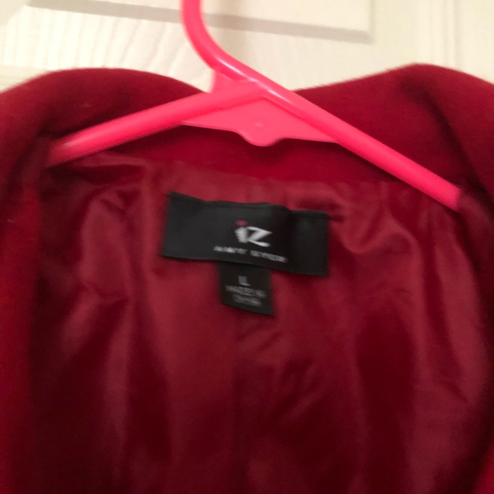 Girls large size red pea coat